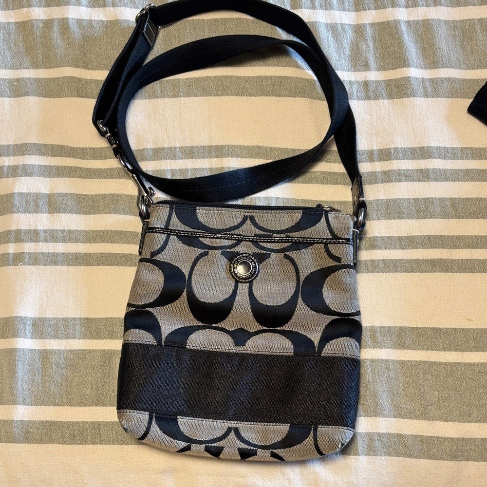 Coach Black and Gray Crossbody Bag